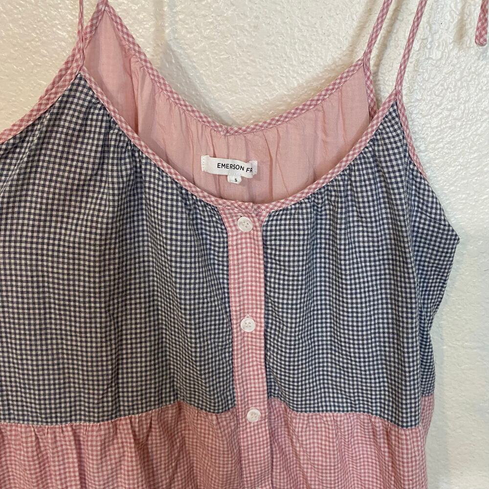 Emerson Fry Button Tier Patchwork Maxi Dress Size… - image 4